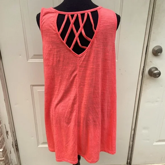 Terra & Sky, Coral, Sleeveless, Tunic, Size 0X - Picture 2 of 3